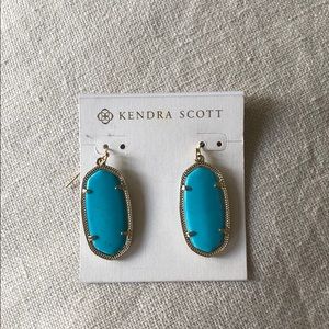 Turquoise Kendra Scott drop earrings.